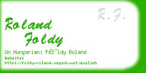 roland foldy business card