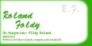 roland foldy business card